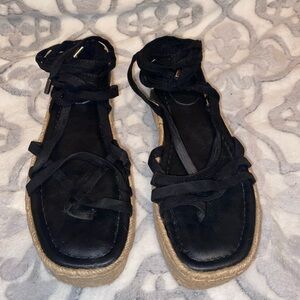 Black Espadrille Sandals